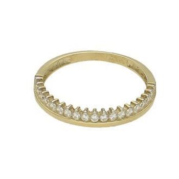 Złoty pierścionek wysadzany cyrkoniami PI 6115 333. Niezwykły pierścionek ze złota, który został ozdobiony błyszczącą cyrkonią. Pierścionek wysadzany wieloma drobnymi cyrkoniami z pewnością przyciągnie uwagę na palcu (1).jpg